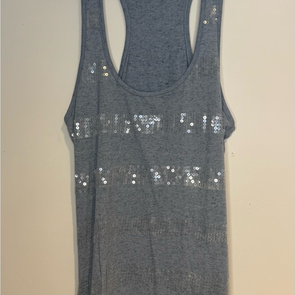 Wet Seal Light Blue Sequin Tank Top